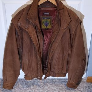 COPY - Oversized 90's Brown Leather Jacket